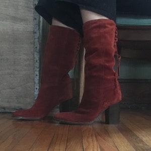 90 s Velvet Boots Etsy Ireland