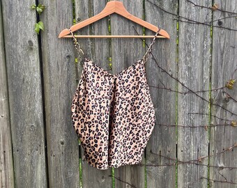 Leopard print shop spaghetti strap top