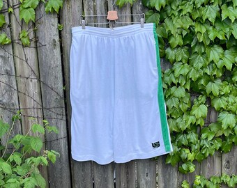 Vintage 2004 Lebron James Nike Green and White Terry Cloth Shorts Size XXL Tall