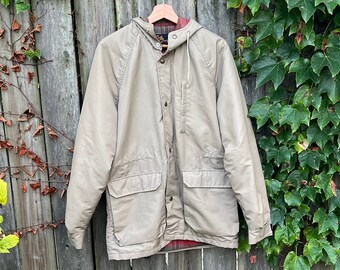 Vintage 70's Cal Craft by California Manufacturing Co Made in USA Flannel Lined Insulated Winter Jacket Size Large