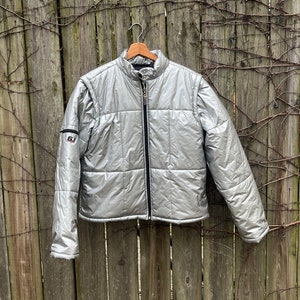 90s- GUESS silver tracker jacket 2000s Guess Jacket - Etsy