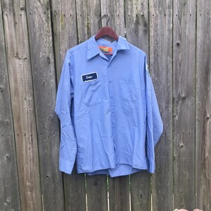 Vintage 90's City of Columbus Ohio Drew City Worker Long Sleeve Button Up Collared Shirt Size Large