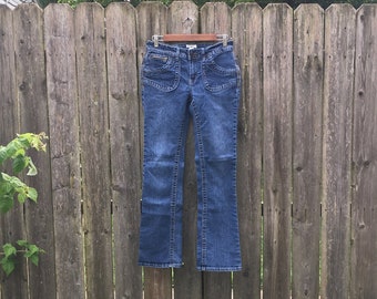 Vintage 2000er Cato Dark Wash Low Rise Bootcut Jeans Größe 4