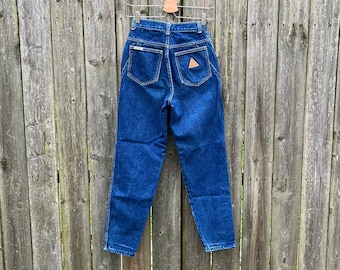 Vintage 80's ZENA Comforjean Jeans Dark Wash High Waist Tapered Leg ComfoJeans Denim Jeans Size 00