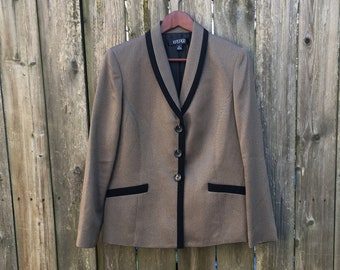 Vintage 90's Kasper Three Button Long Sleeve Blazer Jacket with Pockets