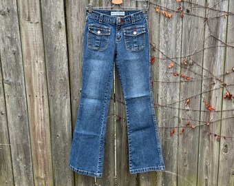 Vintage 2000er Younique Jeans Low Rise Flare Bein Jeans Jeans Größe 5