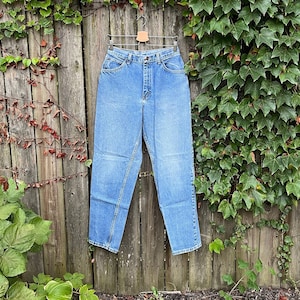 Vintage 90&#39;s Gitano Light Wash High Waist Tapered Leg Denim Jeans Size 4