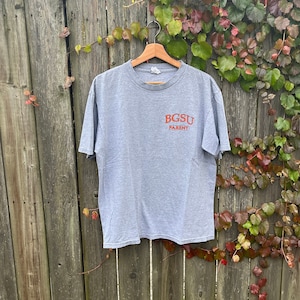 Vintage 2000's Bowling Green State University Parent Top Ten Reasons Gray Cotton/Poly Blend Short Sleeve T-Shirt Size Large