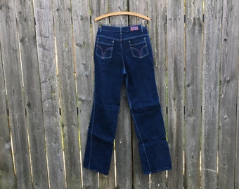 Vintage 80er Gitano Dark Wash High Waist Jeans Größe 2/4