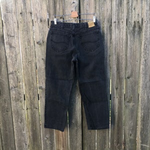 Vintage 90&#39;s Lee Black Wash Denim Mid Rise Straight Leg Jeans Size 34x30