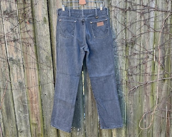 Vintage 80's/90's Wrangler 100% Cotton Black High Waist Denim Jeans Size 36x34