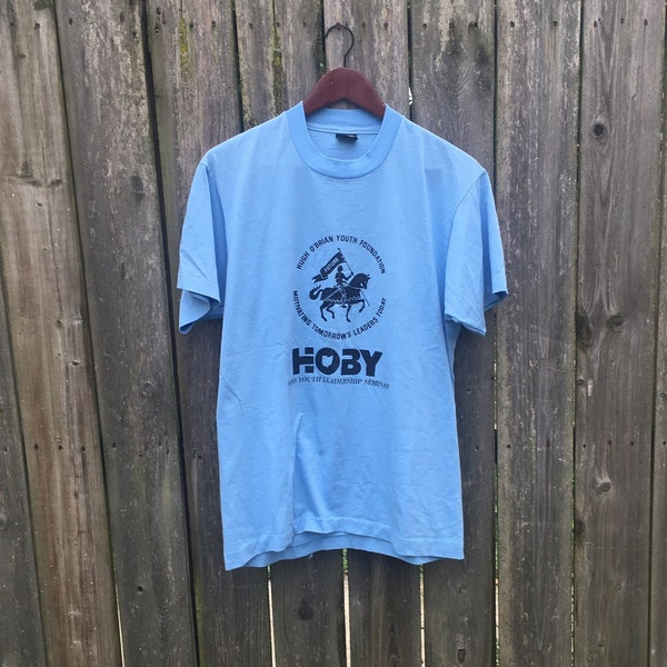 Vintage 90's Screen Stars Best HOBY Ohio Youth Leadership Seminar Short Sleeve Single Stitch T-Shirt Size Large