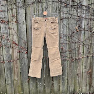 Vintage 2000&#39;s Union Bay Light Brown Corduroy Low Rise Bootcut Pants Size 7