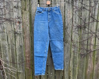 Vintage 90's Riders Medium Wash High Waist Tapered Leg Denim Jeans Size 4