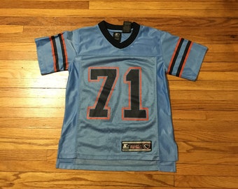 Vintage 90's Starter Light Blue Number 71 Football Jersey Women's Small (free shipping)