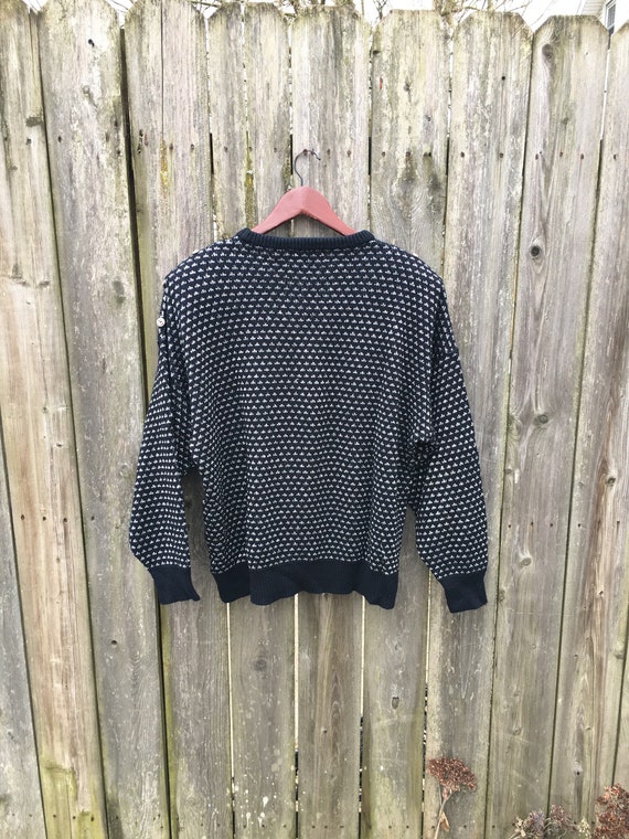 Vintage 80's Sheridan Square Woman Black Knit Sil… - image 8