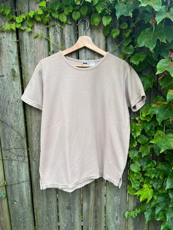 Vintage 90's Basic Editions Beige Polyester Cotto… - image 2