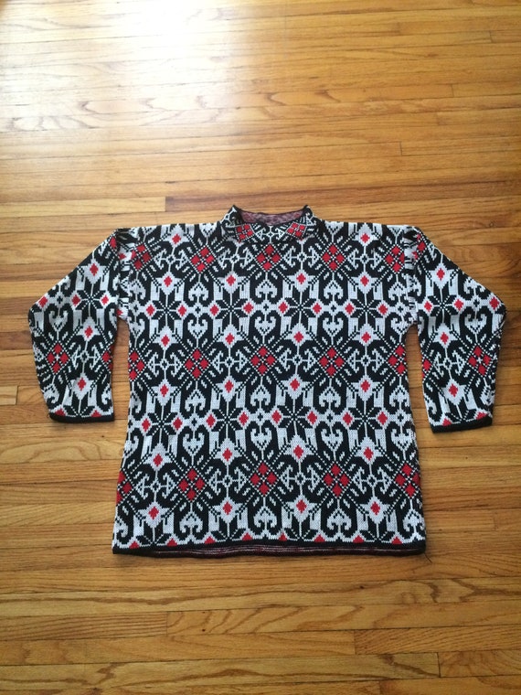 Vintage 90's Nuggets Black Red and White Patterned