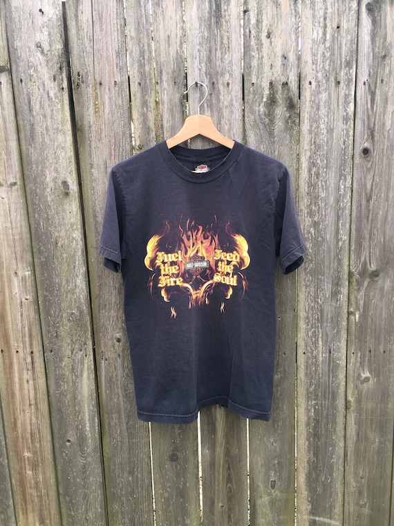 00s HARLEY DAVIDSON Tシャツ ヴィンテージ フレイム Vintage 2000's Harley Davidson Motorcycles Fuel the Fire Feed the