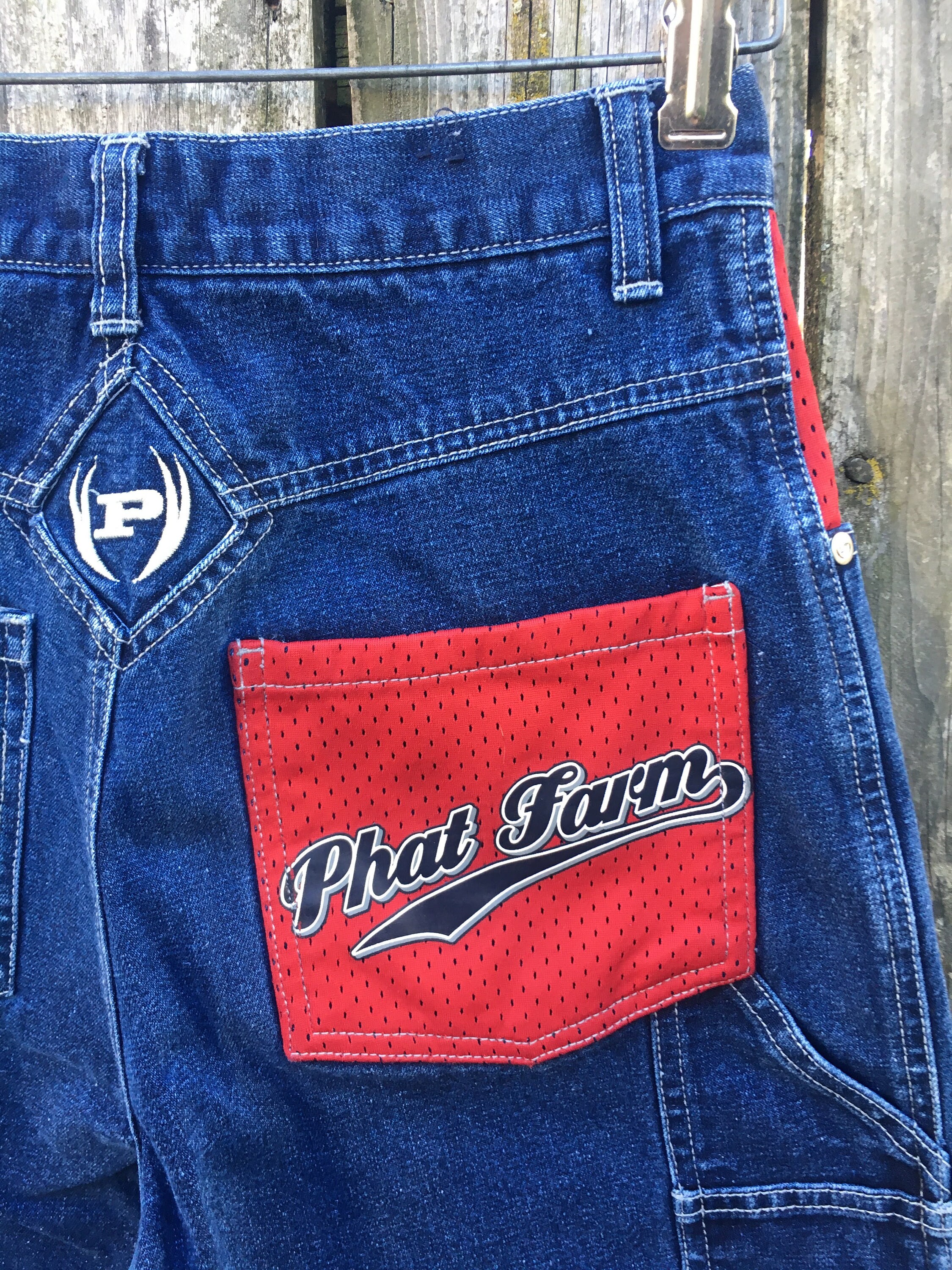 ヴィンテージ 2000 年代 Phat Farm ダークウォッシュ ハイウエスト 
