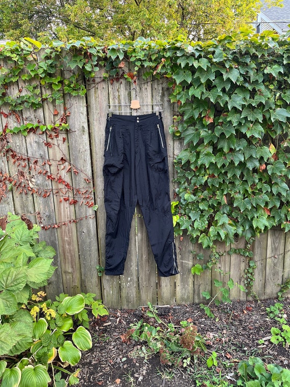 Vintage 's Yu no % Nylon Black Parachute Style Pants   Etsy