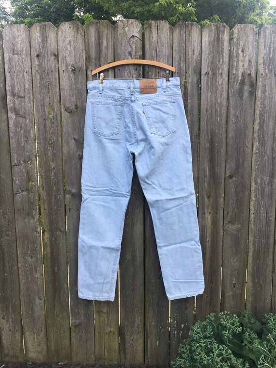 Vintage 90's Levi's 505 Orange Tab Light Wash Hig… - image 6