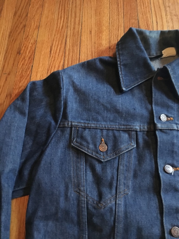 Vintage 50's/60's Roebuck Dark Wash Button Up Den… - image 2