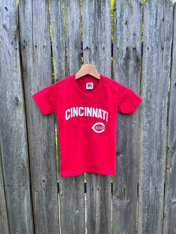 Vintage 80's Logo 7 Cincinnati Reds Cotton/Poly B… - image 2