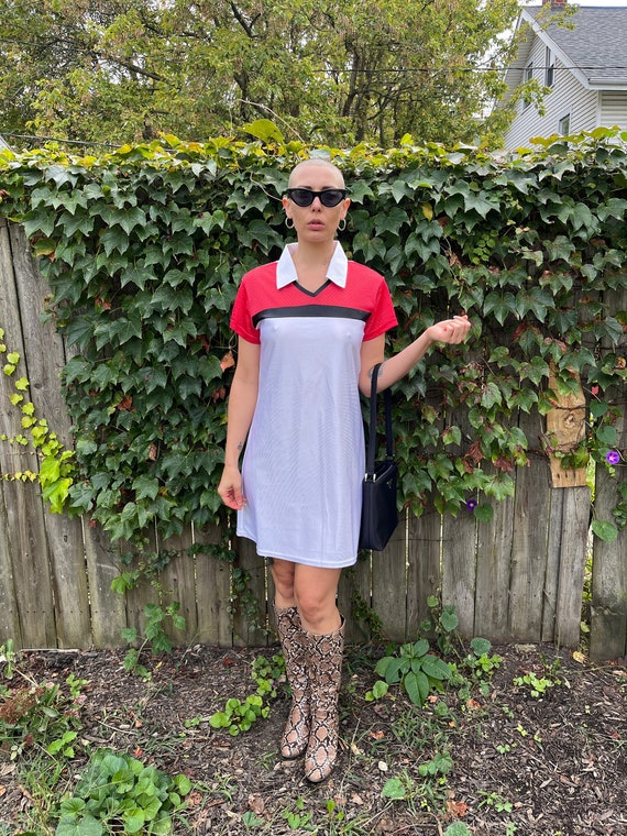 Vintage 80's Sweet Girl New York Jersey Material White and Red