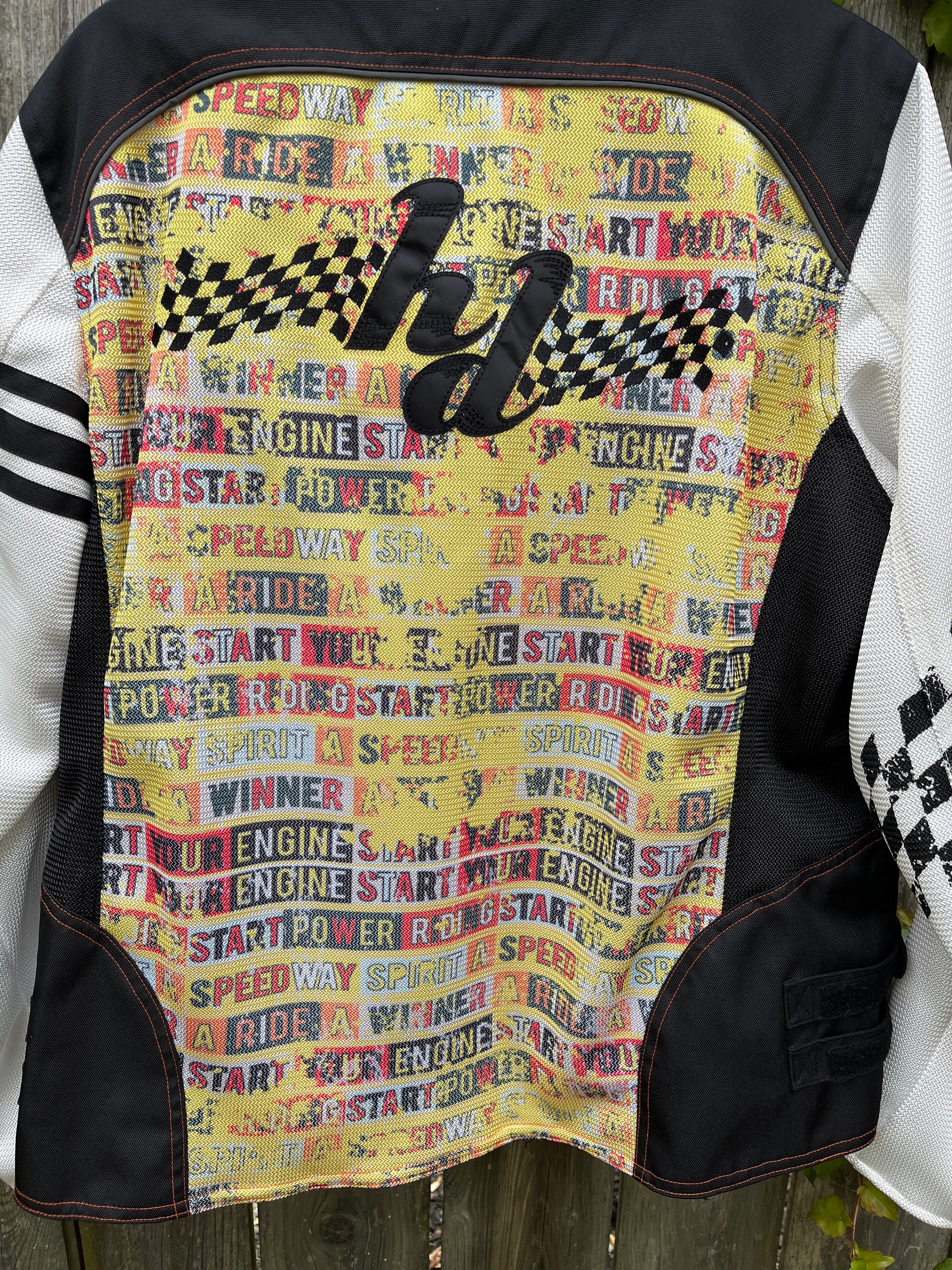 2000's Harley Davidson Motorcycles Zip up Yellow and Black Long