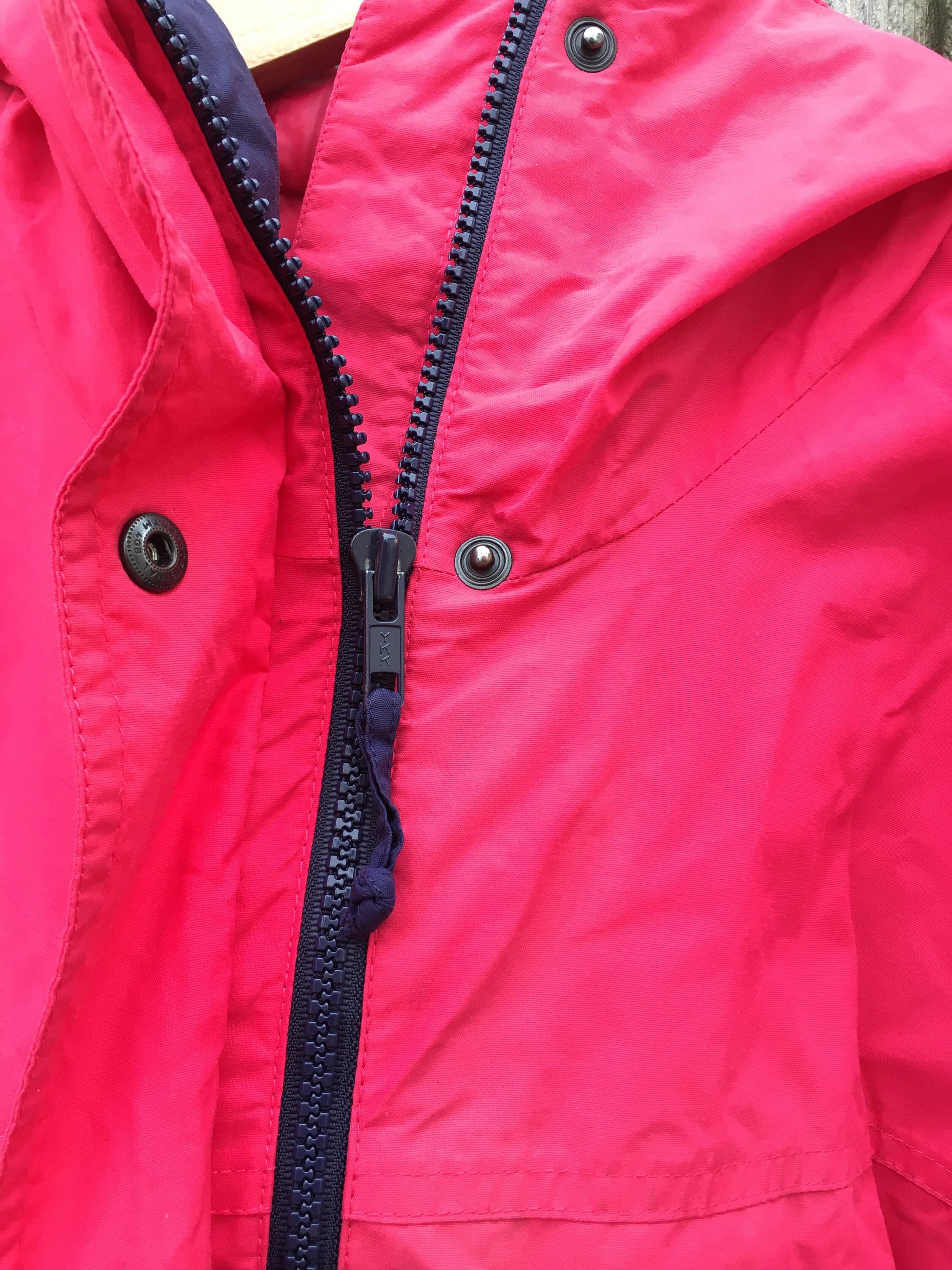 Vintage 90's Eddie Bauer Red 100% Nylon Zip up Jacket Size Small