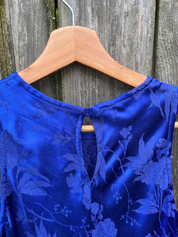 Vintage 80's All that Jazz Blue Floral Pattern Ch… - image 8