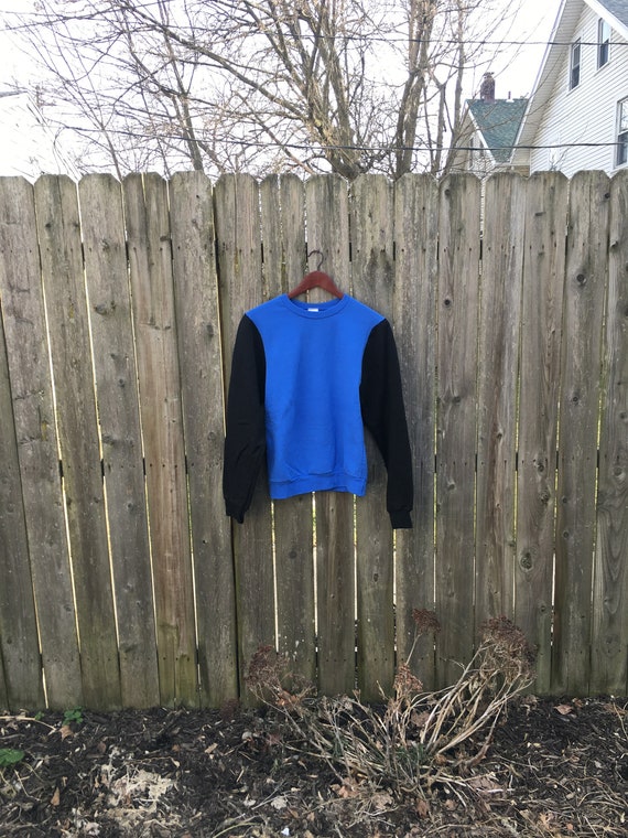 Vintage 90's Unbranded Blue and Black Two Toned C… - image 2