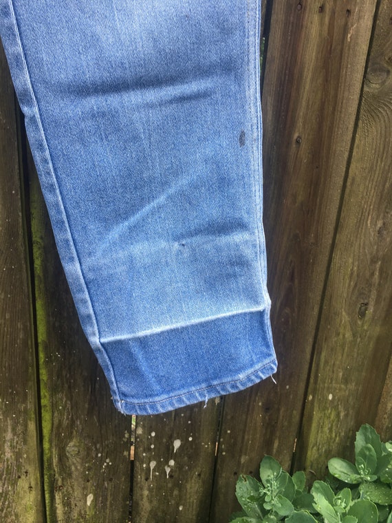 Vintage 80's Lee Denim Light Wash High Waist Dist… - image 4