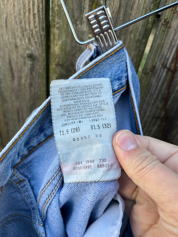 Vintage 90's Levi Strauss 501 XX Light Wash High Waist Button Fly