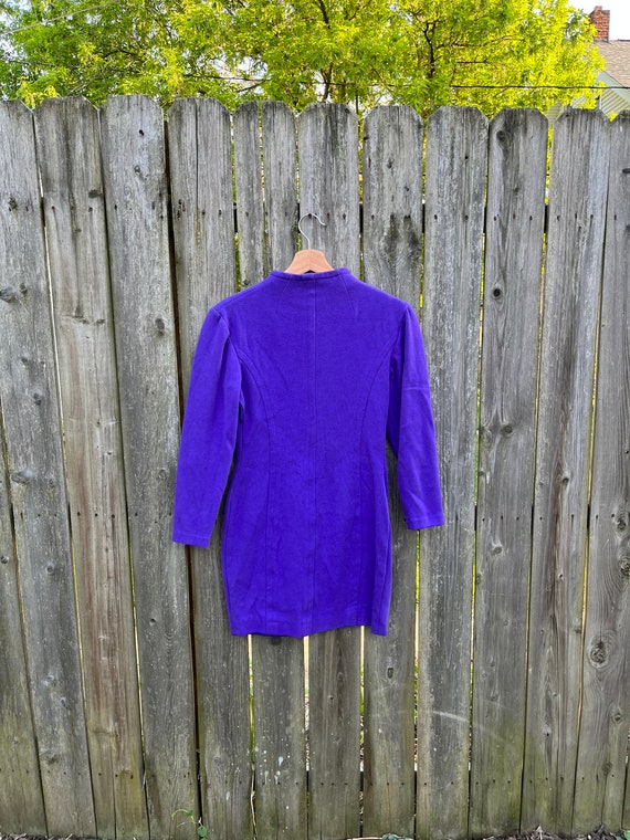 Vintage 80's Adrienne Vittadini Purple/Blue Long … - image 8