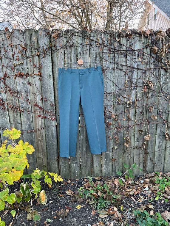 Vintage 70's Levi's Action Slacks Menswear Green H