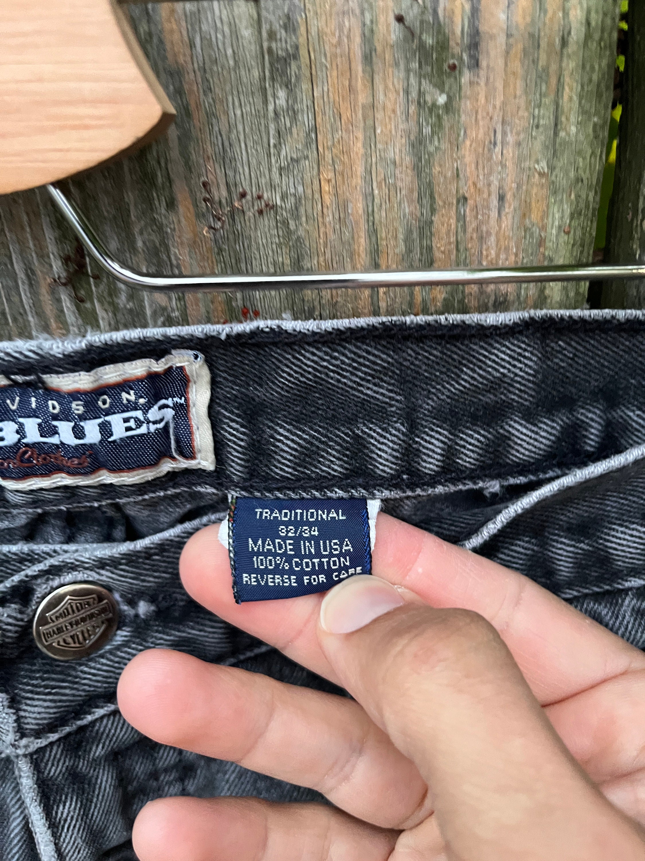 Vintage 90's Harley Davidson Motorcycles Made in USA Acid Wash