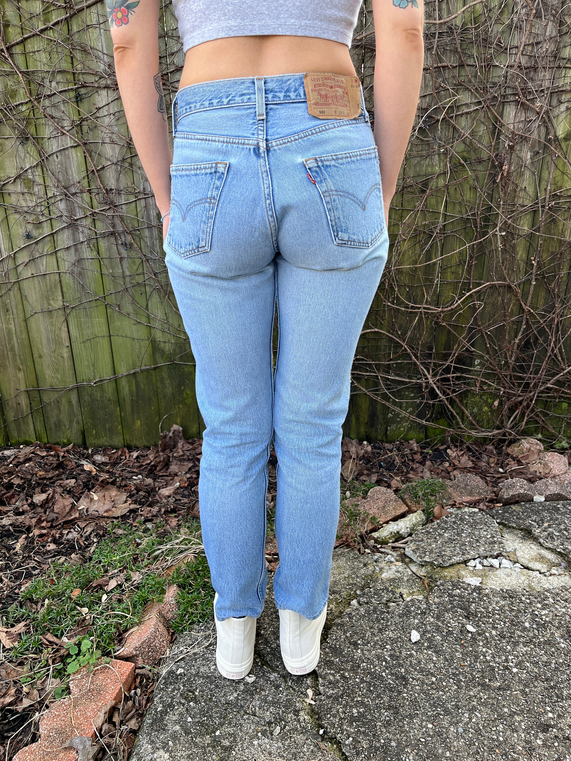 Vintage 90's Levi Strauss 501 XX Light Wash High Waist Button Fly