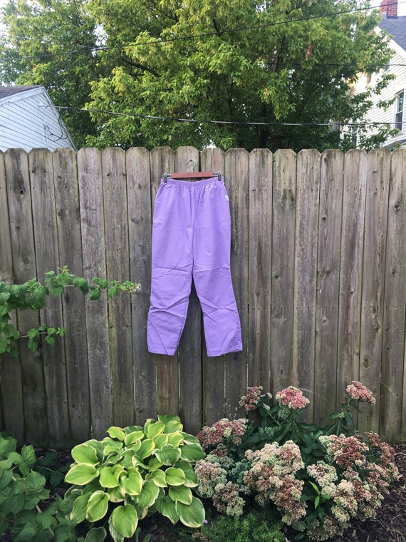 Vintage 90's Chic Lavender Elastic Waist Straight 