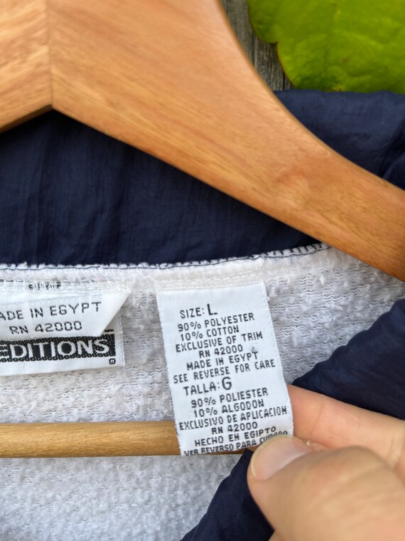 Vintage 90's Basic Editions White Polyester/Cotto… - image 8