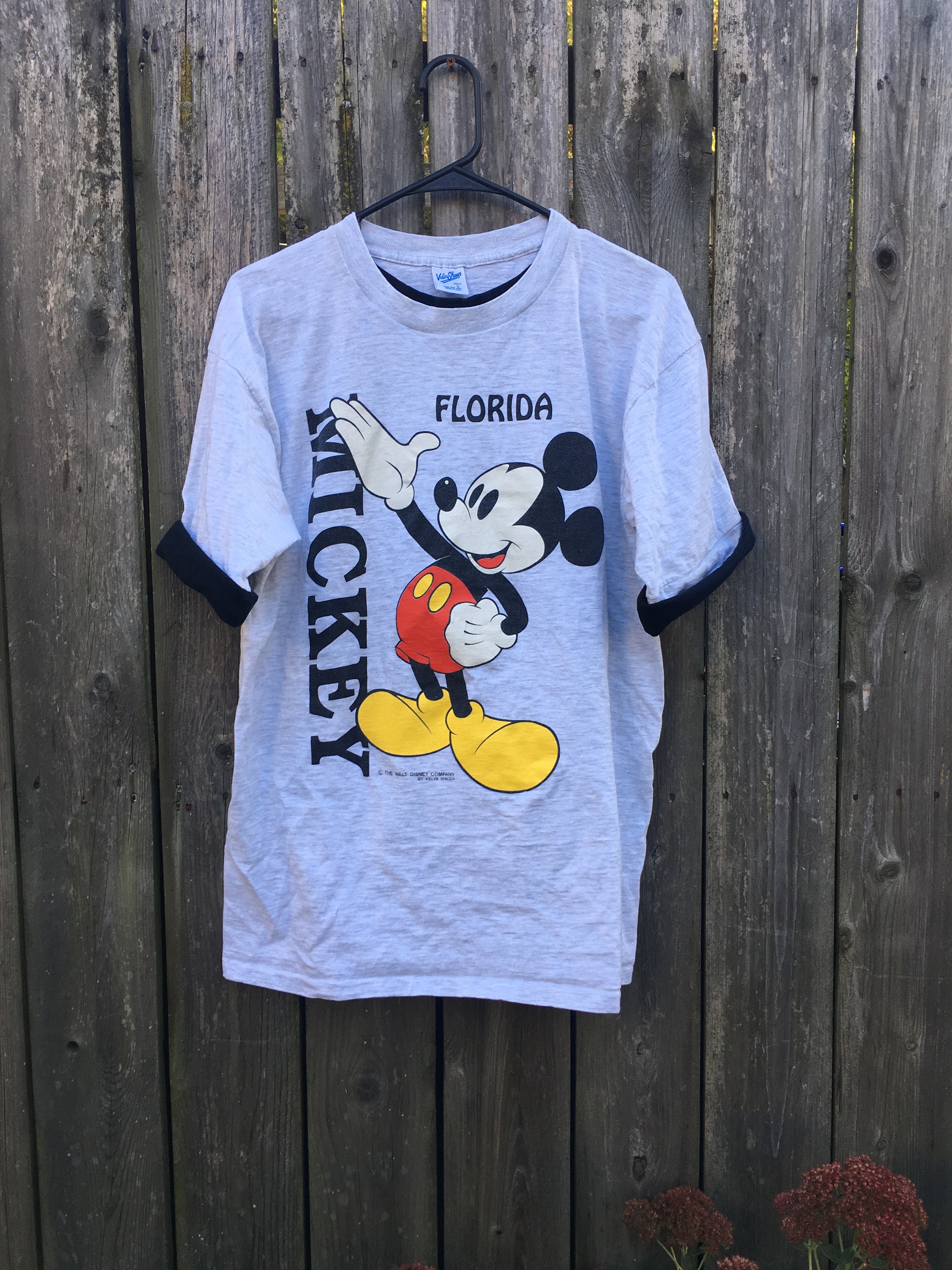 【レア】VELVA SHEEN MICKEY T-SHIRT 80s USA製 Vintage 80s 90s Velva Sheen Mickey Mouse Florida Graphic T