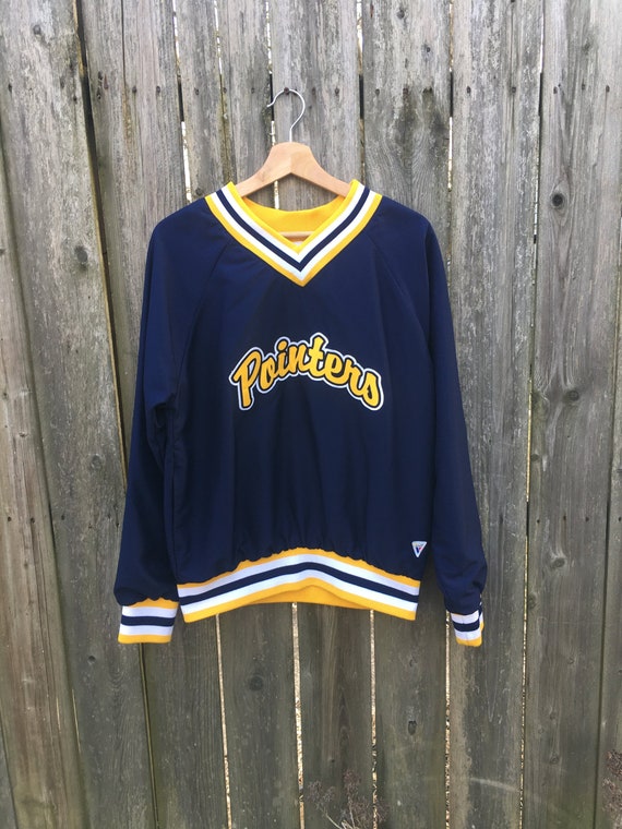 Vintage 90's Pointers Blue and Yellow 100% Polyes… - image 2