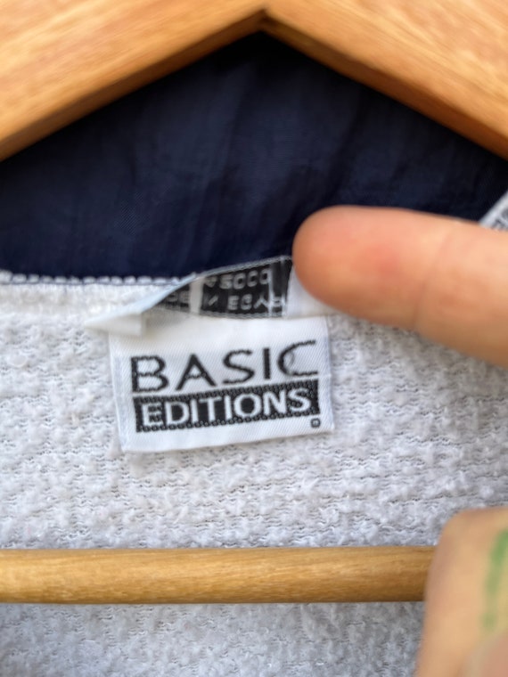 Vintage 90's Basic Editions White Polyester/Cotto… - image 7