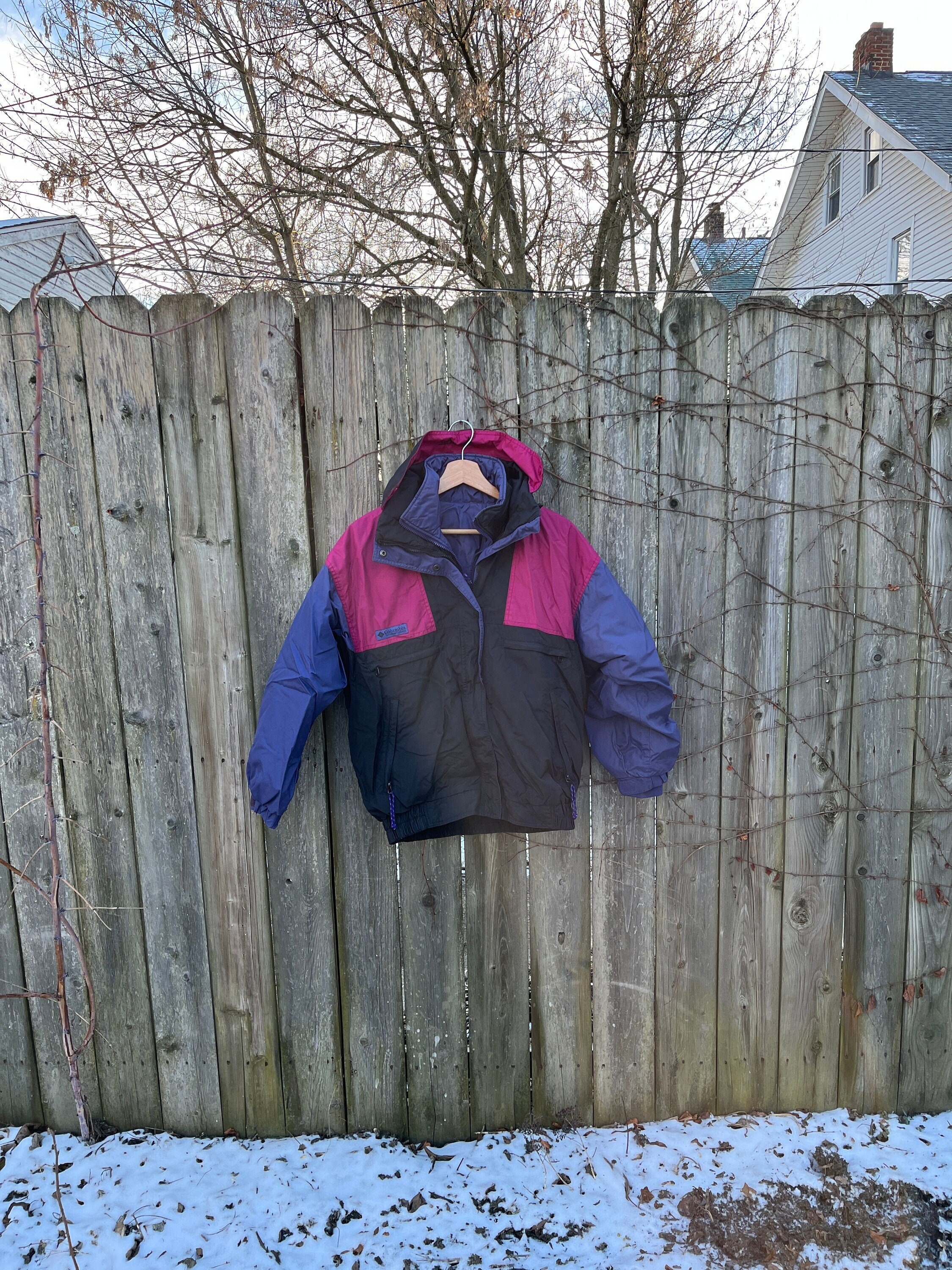 Columbia Giacca Da Sci Donna Colorata Giacca Vintage 90's Columbia  Sportswear Company Black Pink And