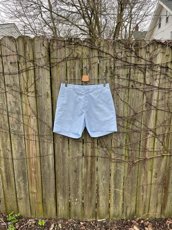 Vintage 60's/70's Unbranded Blue and White Shorts 