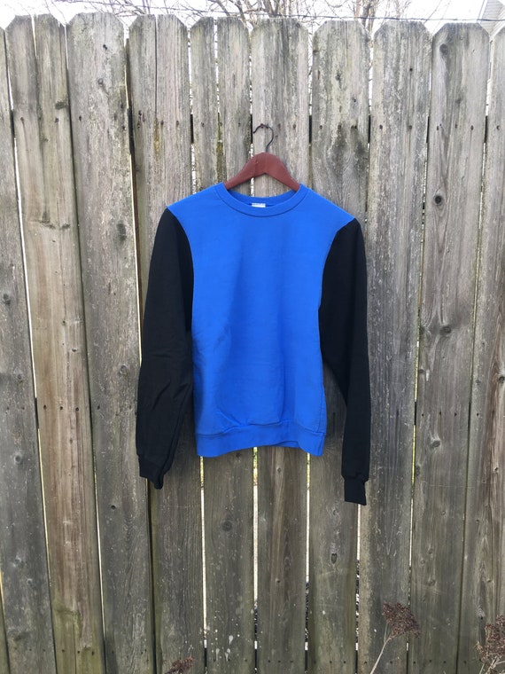 Vintage 90's Unbranded Blue and Black Two Toned C… - image 1