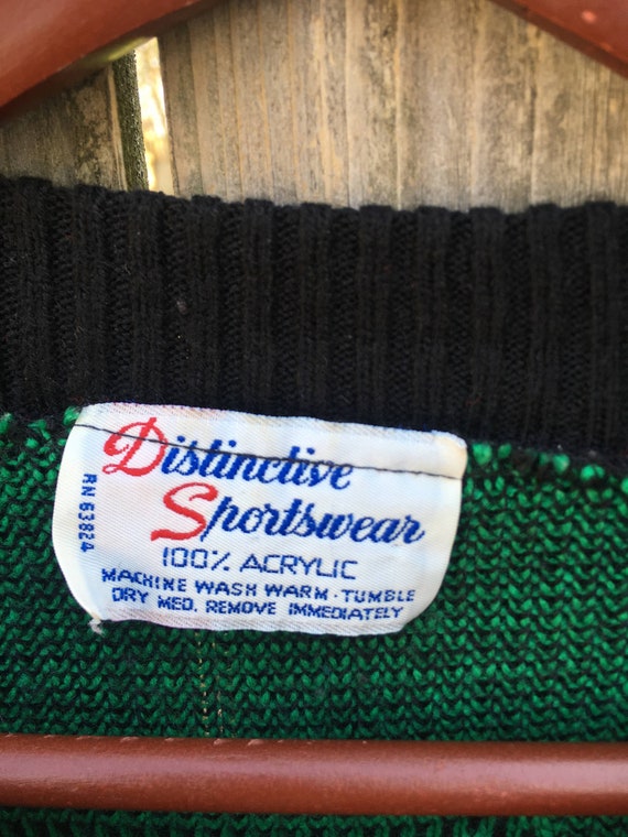 Vintage 80's Distinctive Sportswear Colorful Knit… - image 5