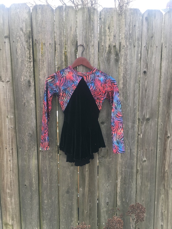 Vintage 80's Major Motion Dance Wear Psychedelic … - image 1