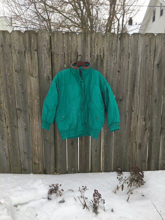 Vintage 80's PA Originals Green Long Sleeve Zip up Insulated